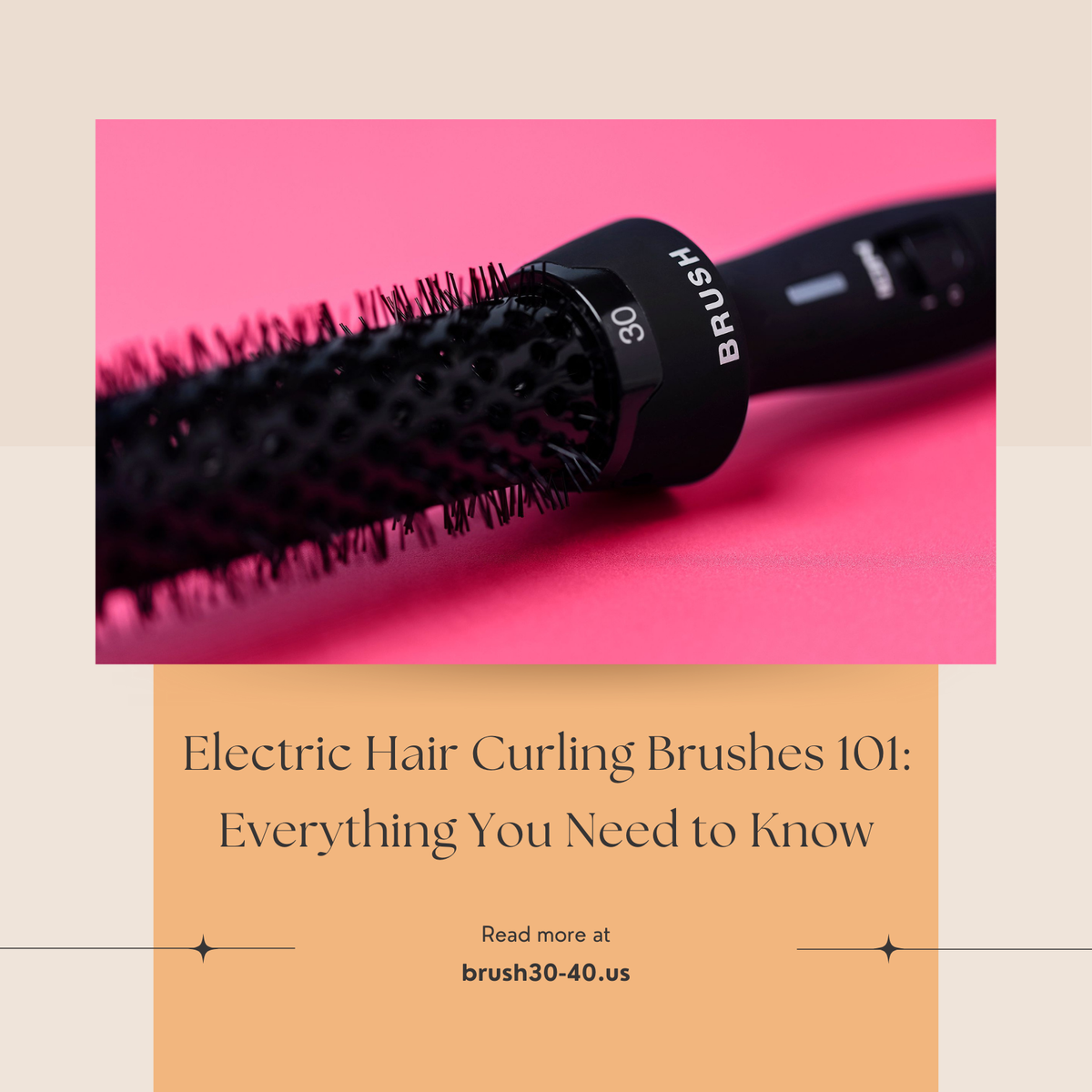 Electric hair curling brush outlet